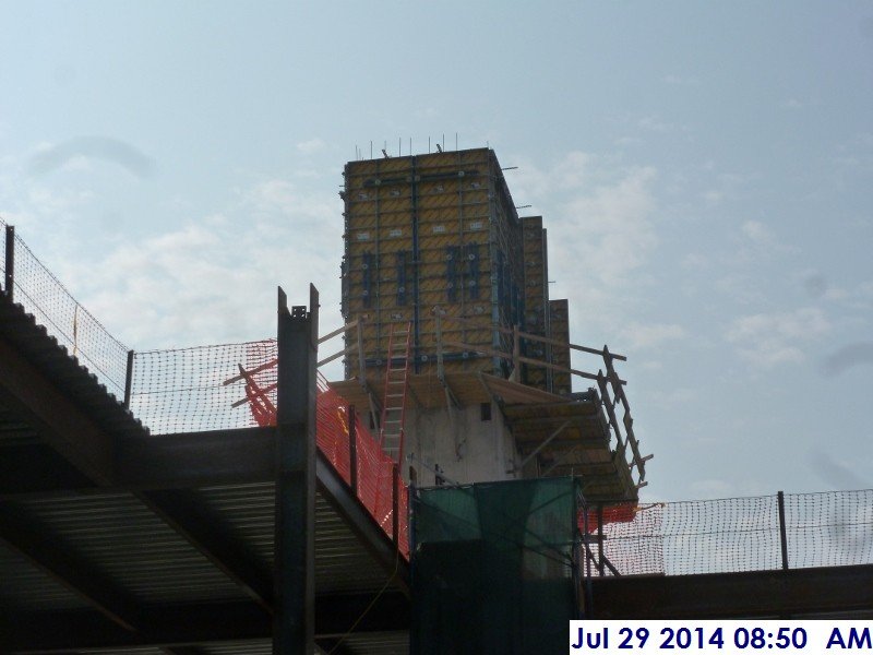 Started stripping the shear wall panels at Elev. 1,2,3 (4th Floor) Facing South (800x600)